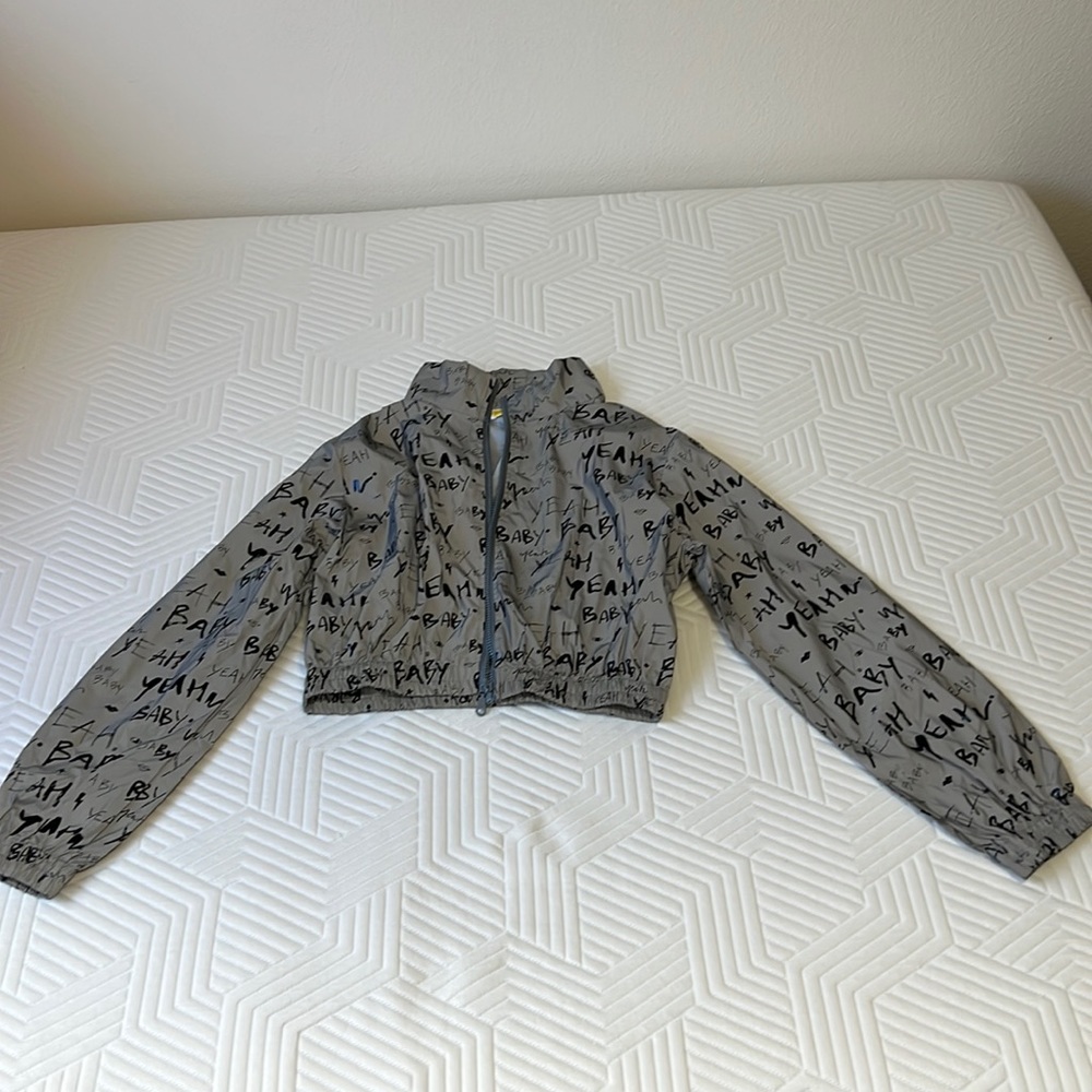 Reflective cropped jacket